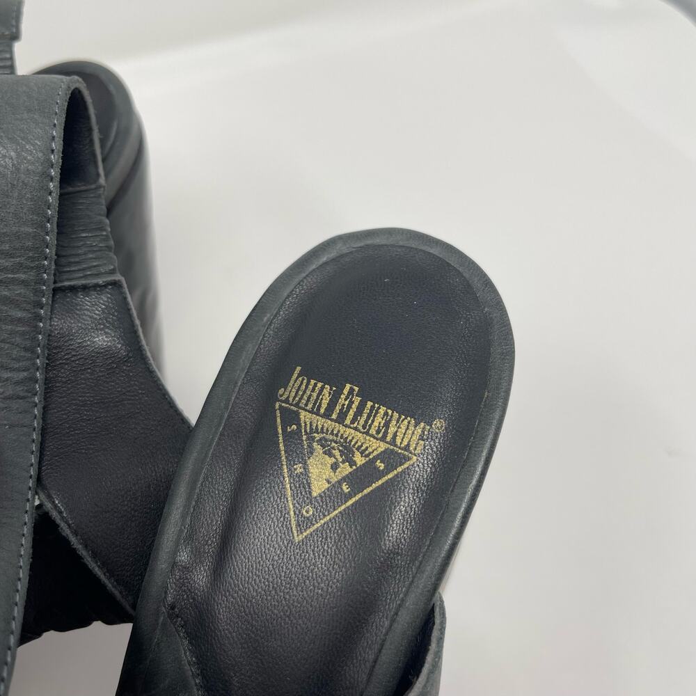 John Fluevog Tuggawar Hopscotch Black Strappy Heels (6.5) - Picture 5 of 13